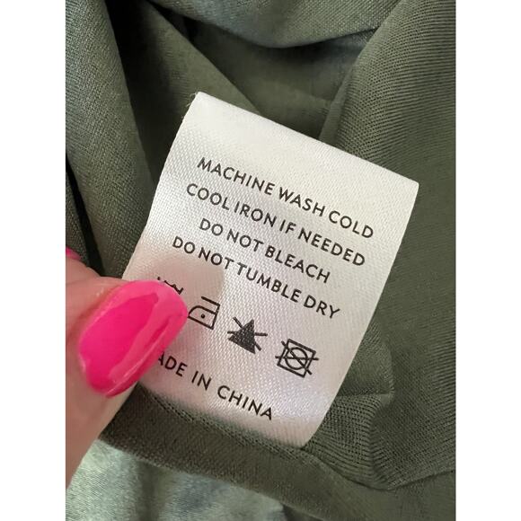 BALTIC BORN Este Dark Sage Chiffon Flutter Sleeve Maxi Dress Sz Large NWT - Picture 10 of 12